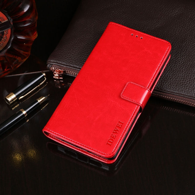 For Ulefone S10 Pro idewei  Crazy Horse Texture Horizontal Flip Leather Case with Holder & Card Slots & Wallet(Red) - Ulefone Cases by idewei | Online Shopping UK | buy2fix