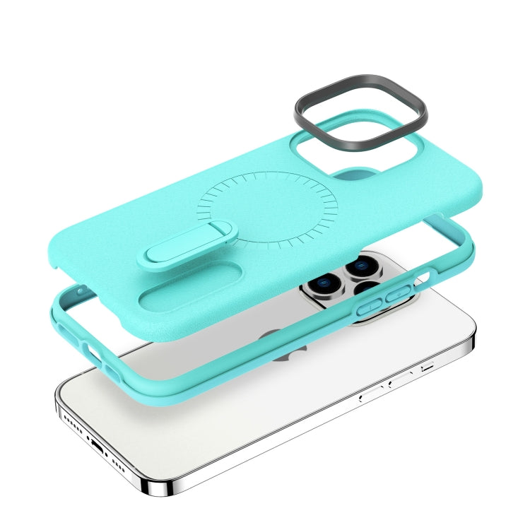 For iPhone 14 Pro Terminator MagSafe Magnetic Holder Phone Case(Mint Green) - iPhone 14 Pro Cases by buy2fix | Online Shopping UK | buy2fix
