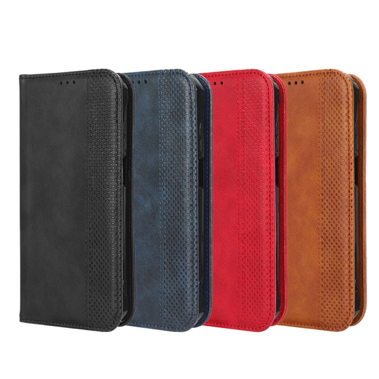 For Ulefone Note 14 Magnetic Buckle Retro Texture Leather Phone Case(Red) - Ulefone Cases by buy2fix | Online Shopping UK | buy2fix