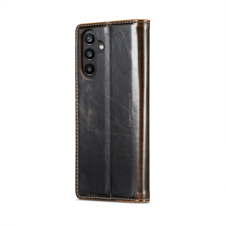 For Samsung Galaxy A34 5G CaseMe 003 Crazy Horse Texture Leather Phone Case(Coffee) - Galaxy Phone Cases by CaseMe | Online Shopping UK | buy2fix