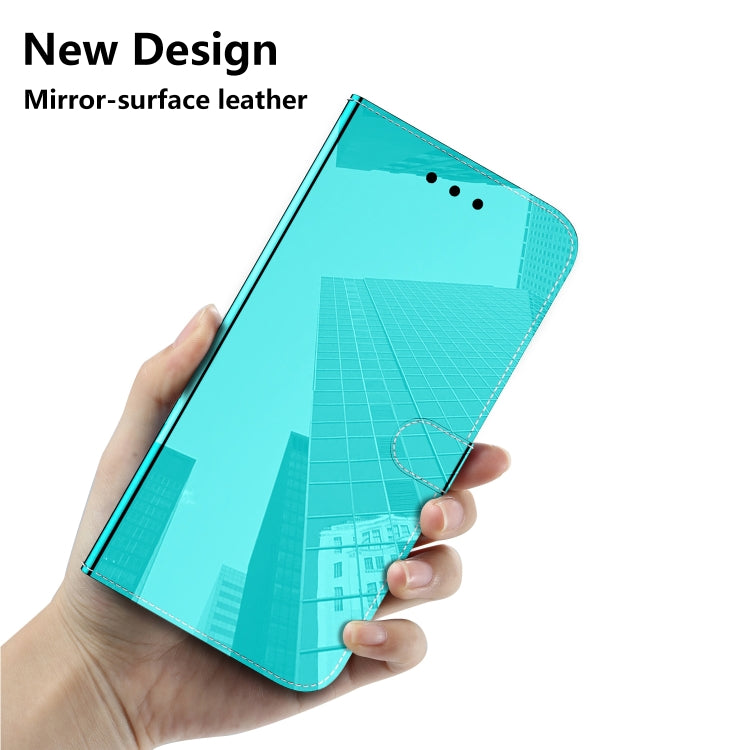 For OnePlus 11 Imitated Mirror Surface Horizontal Flip Leather Phone Case(Mint Green) - OnePlus Cases by buy2fix | Online Shopping UK | buy2fix