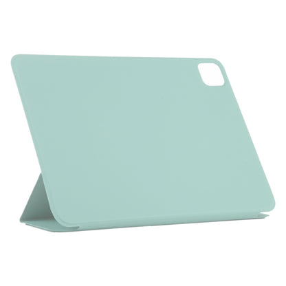 For iPad Air 13 2024 / Pro 12.9 2020 Non-buckle Double-sided Magnetic Flip Leather Tablet Case With Holder & Sleep / Wake-up Function(Light Green) - iPad Pro 12.9 (2020) Cases by buy2fix | Online Shopping UK | buy2fix