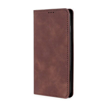 For Blackview A85 Skin Feel Magnetic Horizontal Flip Leather Phone Case(Dark Brown) - More Brand by buy2fix | Online Shopping UK | buy2fix