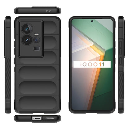 For vivo iQOO 11 5G Magic Shield TPU + Flannel Phone Case(Grey) - vivo Cases by buy2fix | Online Shopping UK | buy2fix