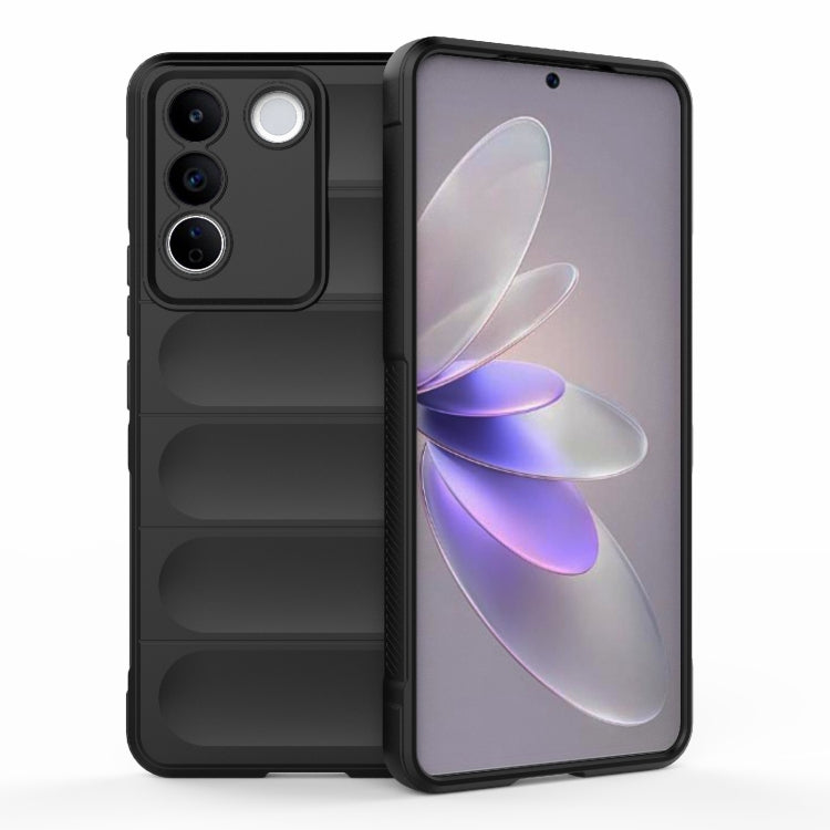 For vivo S16e 5G Magic Shield TPU + Flannel Phone Case(Black) - vivo Cases by buy2fix | Online Shopping UK | buy2fix