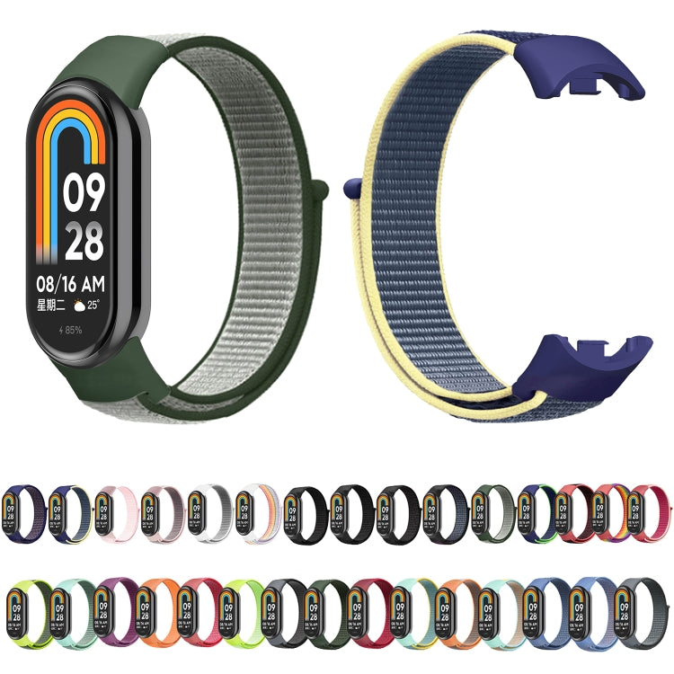 For Xiaomi Mi Band 8 Loop Nylon Watch Band(Papaya) - Watch Bands by buy2fix | Online Shopping UK | buy2fix
