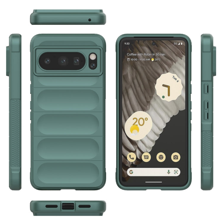 For Google Pixel 8 Pro 5G Magic Shield TPU + Flannel Phone Case(Light Blue) - Google Cases by buy2fix | Online Shopping UK | buy2fix
