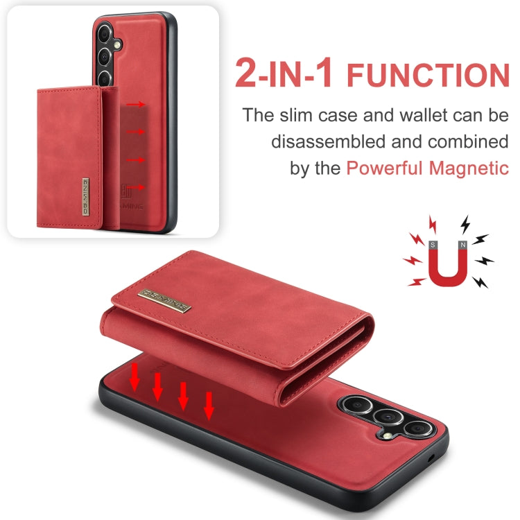 For Samsung Galaxy S24+ 5G DG.MING M1 Series 3-Fold Multi Card Wallet + Magnetic Phone Case(Red) - Galaxy S24+ 5G Cases by DG.MING | Online Shopping UK | buy2fix