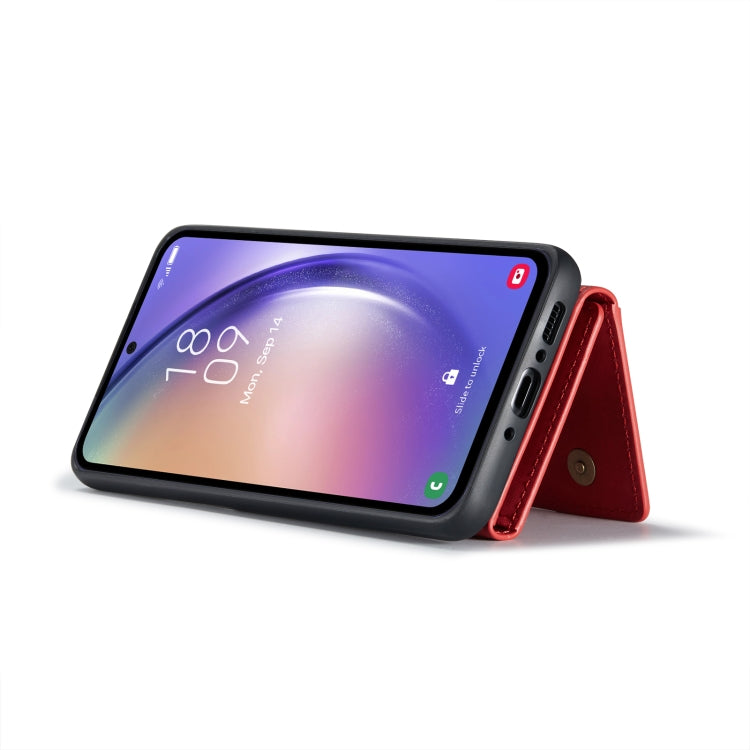 For Samsung Galaxy A54 5G DG.MING M2 Series 3-Fold Multi Card Bag + Magnetic Phone Case(Red) - Galaxy Phone Cases by DG.MING | Online Shopping UK | buy2fix