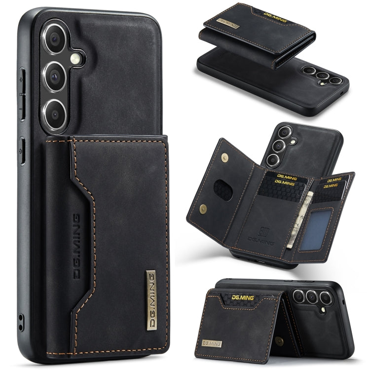 For Samsung Galaxy S24+ 5G DG.MING M2 Series 3-Fold Multi Card Bag + Magnetic Phone Case(Black) - Galaxy S24+ 5G Cases by DG.MING | Online Shopping UK | buy2fix