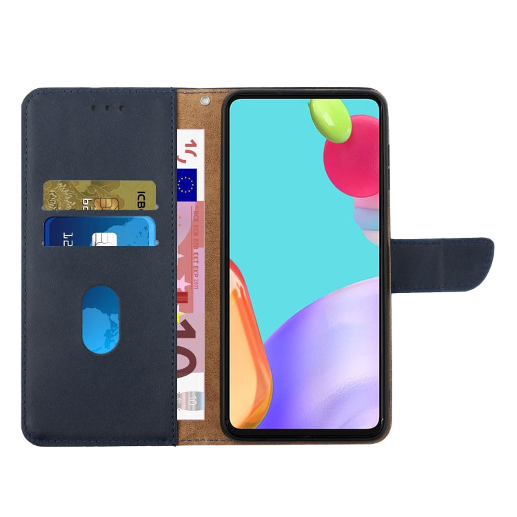 For Xiaomi Redmi A3 Genuine Leather Fingerprint-proof Flip Phone Case(Blue) - Xiaomi Cases by buy2fix | Online Shopping UK | buy2fix