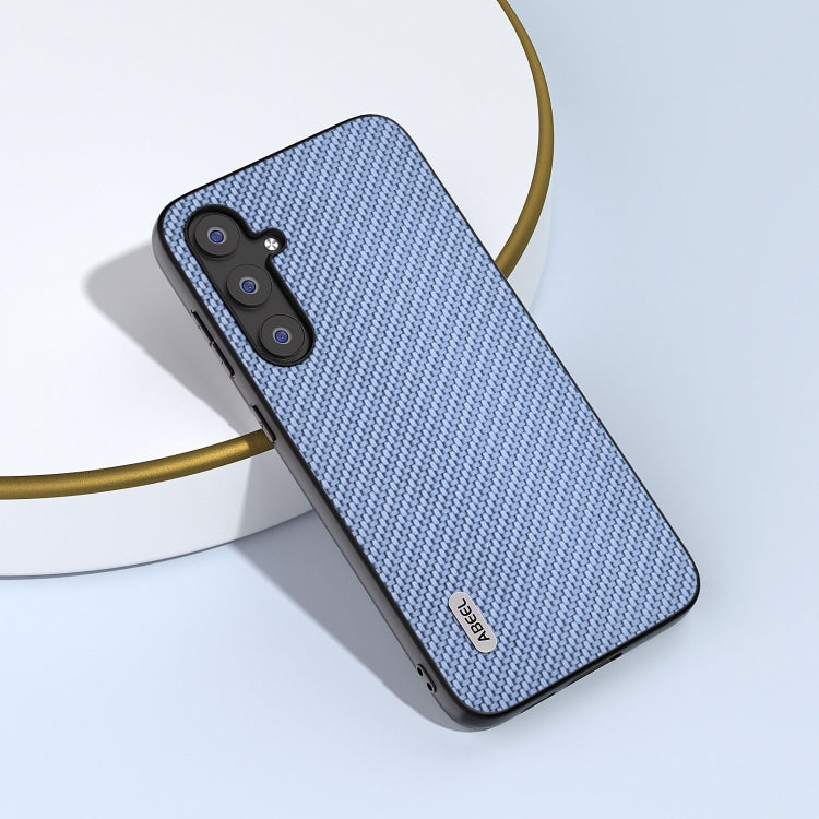 For Samsung Galaxy S23 FE 5G ABEEL Carbon Fiber Texture Protective Phone Case(Light Blue) - Galaxy S23 FE 5G Cases by buy2fix | Online Shopping UK | buy2fix