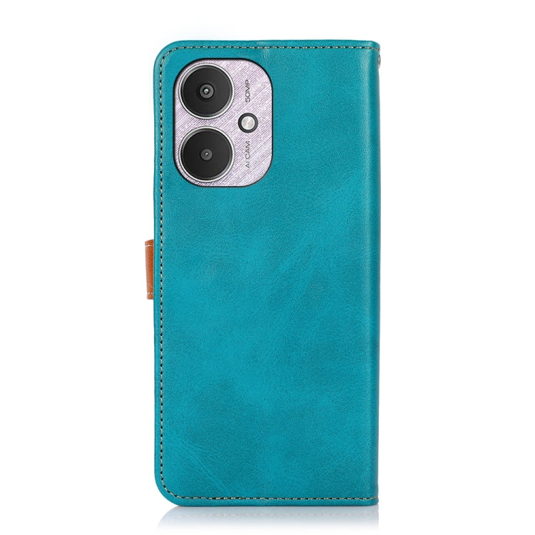 For Xiaomi Redmi 13C KHAZNEH Cowhide Texture Flip Leather Phone Case(Blue) - 13C Cases by buy2fix | Online Shopping UK | buy2fix