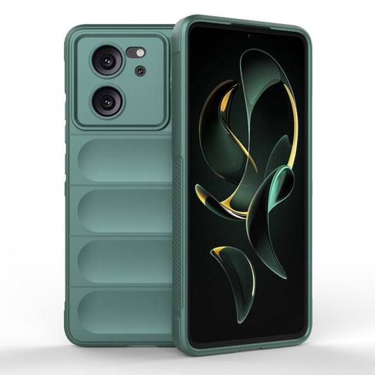 For Xiaomi Redmi K60 Ultra Magic Shield TPU + Flannel Phone Case(Dark Green) - Redmi K60 Ultra Cases by buy2fix | Online Shopping UK | buy2fix