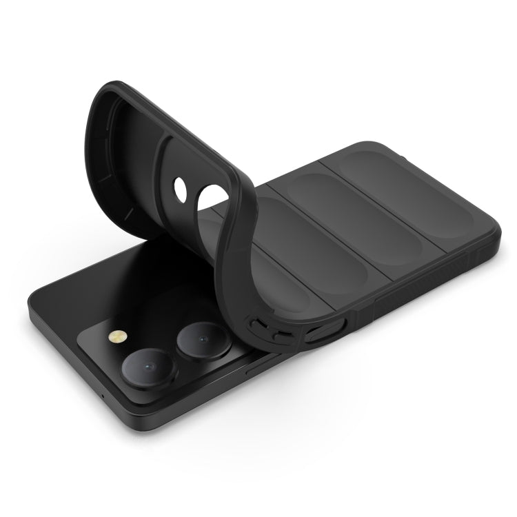 For vivo Y36 4G Magic Shield TPU + Flannel Phone Case(Dark Blue) - vivo Cases by buy2fix | Online Shopping UK | buy2fix