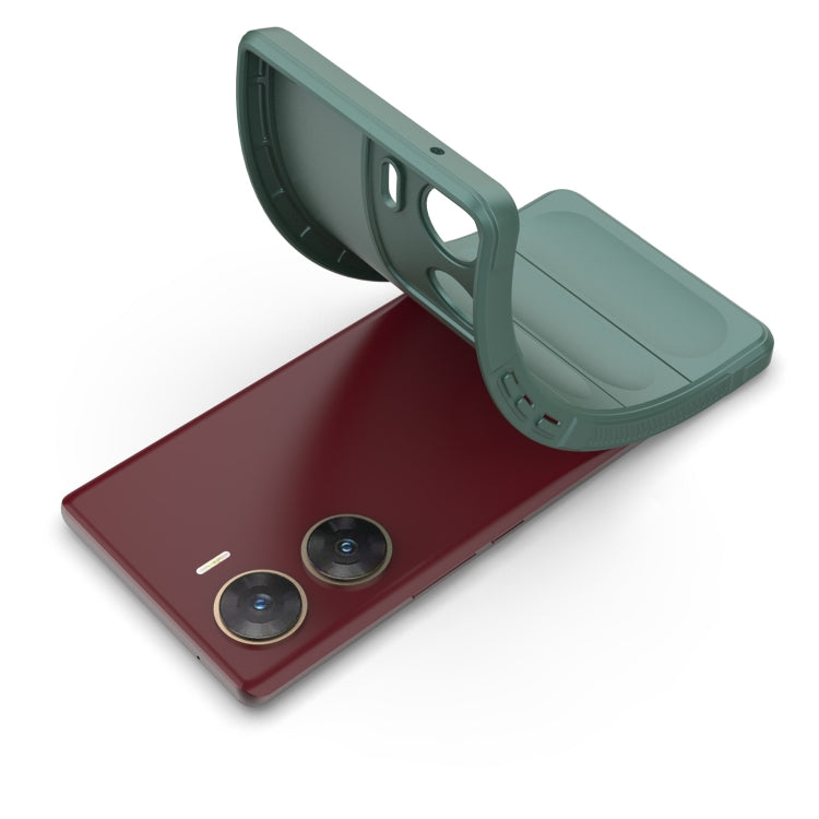 For vivo V29e 4G Global Magic Shield TPU + Flannel Phone Case(Wine Red) - vivo Cases by buy2fix | Online Shopping UK | buy2fix