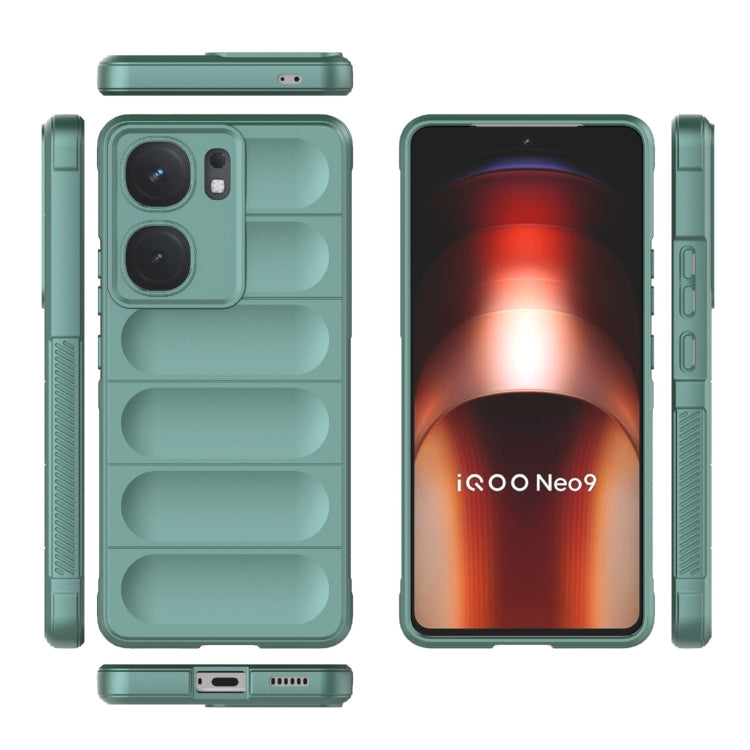 For vivo iQOO Neo9 Magic Shield TPU + Flannel Phone Case(Grey) - iQOO Neo9 Cases by buy2fix | Online Shopping UK | buy2fix