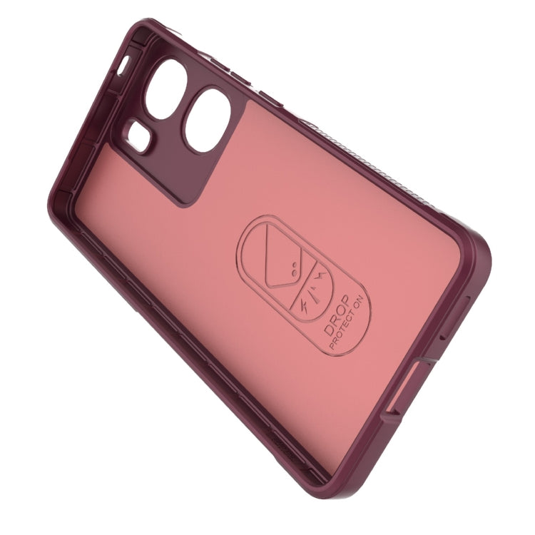 For vivo iQOO Neo9 Magic Shield TPU + Flannel Phone Case(Dark Blue) - iQOO Neo9 Cases by buy2fix | Online Shopping UK | buy2fix