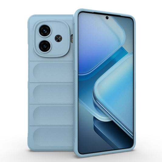 For vivo iQOO Z9 Turbo 5G Magic Shield TPU + Flannel Phone Case(Light Blue) - vivo Cases by buy2fix | Online Shopping UK | buy2fix