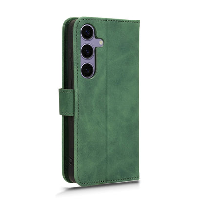 For Samsung Galaxy S24 5G Skin Feel Magnetic Flip Leather Phone Case(Green) - Galaxy S24 5G Cases by buy2fix | Online Shopping UK | buy2fix