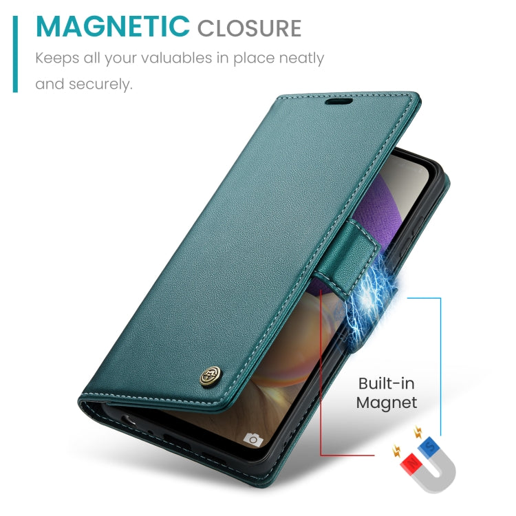 For Samsung Galaxy A32 5G / M32 5G CaseMe 023 Butterfly Buckle Litchi Texture RFID Anti-theft Leather Phone Case(Pearly Blue) - Galaxy Phone Cases by CaseMe | Online Shopping UK | buy2fix