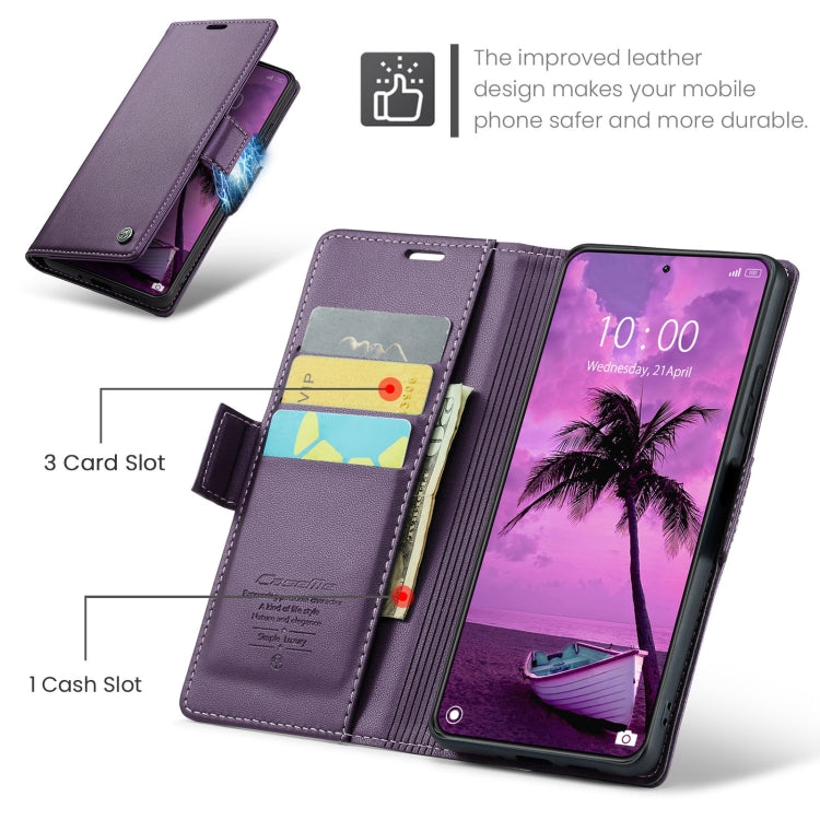 For Xiaomi 14 Pro CaseMe 023 Butterfly Buckle Litchi Texture RFID Anti-theft Leather Phone Case(Pearly Purple) - 14 Pro Cases by CaseMe | Online Shopping UK | buy2fix