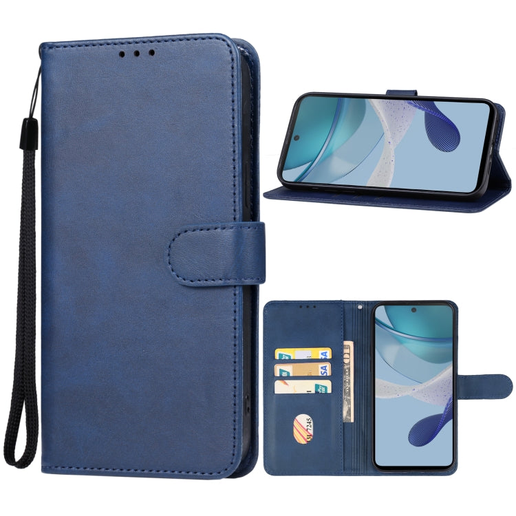 For Motorola Moto G53j Leather Phone Case(Blue) - Motorola Cases by buy2fix | Online Shopping UK | buy2fix