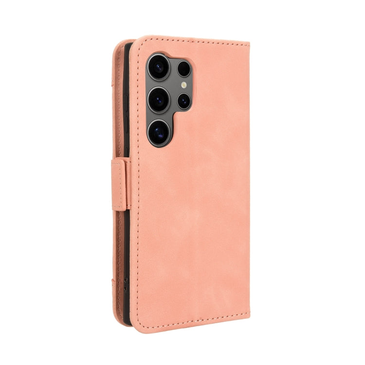 For Samsung Galaxy S24 Ultra 5G Skin Feel Calf Texture Card Slots Leather Phone Case(Pink) - Galaxy S24 Ultra 5G Cases by buy2fix | Online Shopping UK | buy2fix