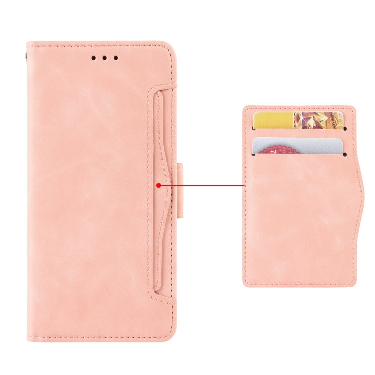 For Sony Xperia 10 VI 2024 Skin Feel Calf Texture Card Slots Leather Phone Case(Pink) - Sony Cases by buy2fix | Online Shopping UK | buy2fix