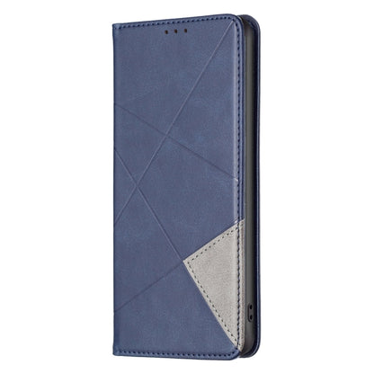 For Xiaomi Poco F5 5G / Redmi Note 12 Turbo Rhombus Texture Magnetic Leather Phone Case(Blue) - Xiaomi Cases by buy2fix | Online Shopping UK | buy2fix