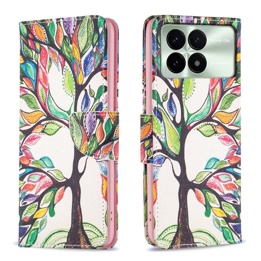 For Xiaomi Redmi K70 / K70 Pro Colored Drawing Pattern Leather Phone Case(Tree Life) - K70 Pro Cases by buy2fix | Online Shopping UK | buy2fix