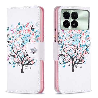 For Xiaomi Redmi K70 / K70 Pro Colored Drawing Pattern Leather Phone Case(Tree) - K70 Pro Cases by buy2fix | Online Shopping UK | buy2fix