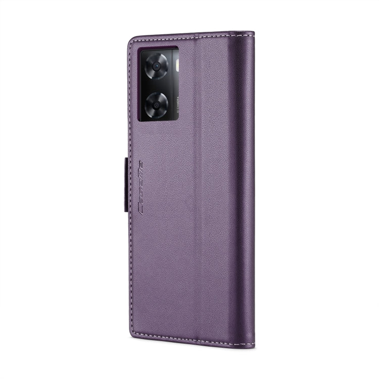 For OPPO A77s CaseMe 023 Butterfly Buckle Litchi Texture RFID Anti-theft Leather Phone Case(Pearly Purple) - OPPO Cases by CaseMe | Online Shopping UK | buy2fix