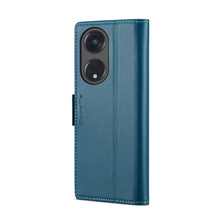 For OPPO Reno8 T 5G/A1 Pro 5G CaseMe 023 Butterfly Buckle Litchi Texture RFID Anti-theft Leather Phone Case(Blue) - OPPO Cases by CaseMe | Online Shopping UK | buy2fix