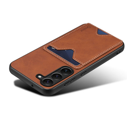 For Samsung Galaxy S24 5G Denior PU Back Cover Card Slot Holder Phone Case(Brown) - Galaxy S24 5G Cases by Denior | Online Shopping UK | buy2fix