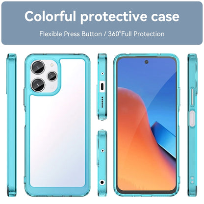 For Xiaomi Redmi 12 5G Colorful Series Acrylic Hybrid TPU Phone Case(Transparent Blue) - Xiaomi Cases by buy2fix | Online Shopping UK | buy2fix