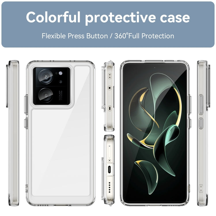 For Xiaomi 13T Pro Colorful Series Acrylic Hybrid TPU Phone Case(Transparent) - Xiaomi Cases by buy2fix | Online Shopping UK | buy2fix