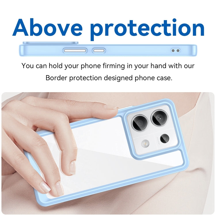 For Xiaomi Redmi Note 13 Pro 5G Colorful Series Acrylic Hybrid TPU Phone Case(Blue) - Note 13 Pro Cases by buy2fix | Online Shopping UK | buy2fix