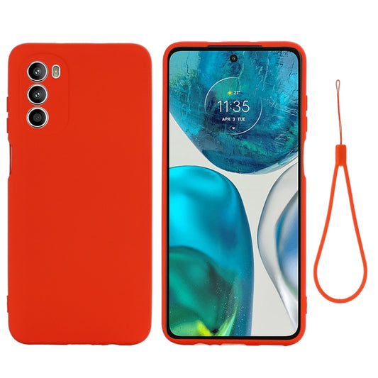 For Motorola Moto G71s 5G Pure Color Liquid Silicone Shockproof Phone Case(Red) - Motorola Cases by buy2fix | Online Shopping UK | buy2fix