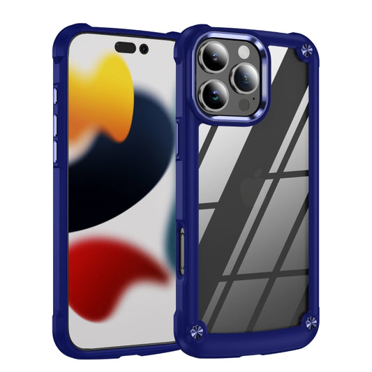 For iPhone 16 Pro TPU + PC Lens Protection Phone Case(Blue) - iPhone 16 Pro Cases by buy2fix | Online Shopping UK | buy2fix