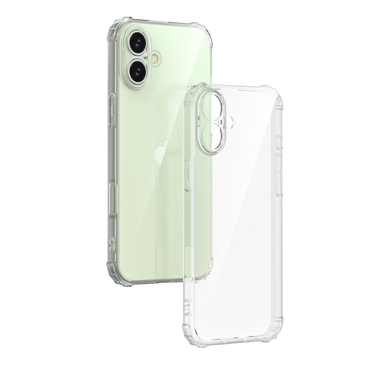 For iPhone 16 Plus Four-Corner Shockproof Clear TPU Phone Case(Transparent) - iPhone 16 Plus Cases by buy2fix | Online Shopping UK | buy2fix