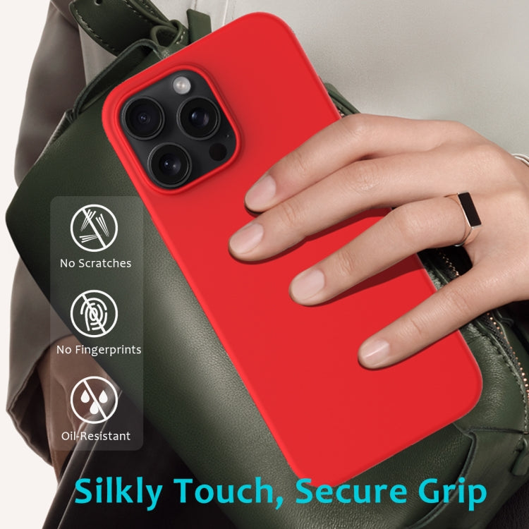 For iPhone 16 Pro Solid Color Silicone Phone Case(Red) - More iPhone Cases by buy2fix | Online Shopping UK | buy2fix