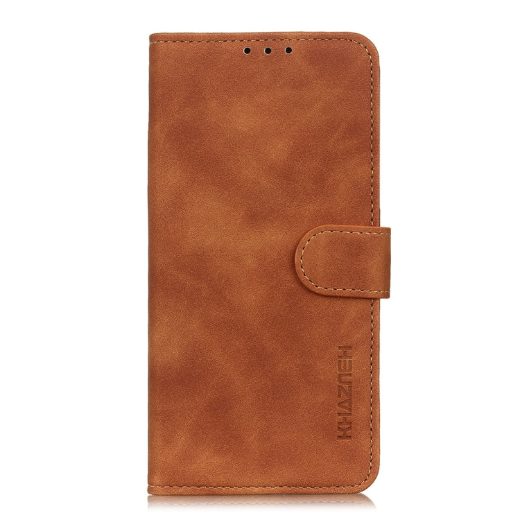 For iPhone 16 Pro KHAZNEH Retro Texture Leather Phone Case(Brown) - iPhone 16 Pro Cases by buy2fix | Online Shopping UK | buy2fix