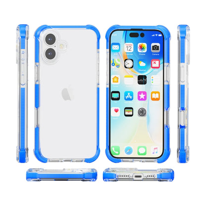 For iPhone 16 Plus Four-corner Shockproof TPU + Acrylic Phone Case(Blue) - iPhone 16 Plus Cases by buy2fix | Online Shopping UK | buy2fix