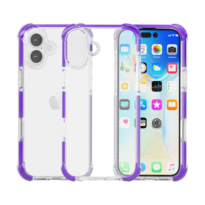 For iPhone 16 Four-corner Shockproof TPU + Acrylic Phone Case(Blue) - iPhone 16 Cases by buy2fix | Online Shopping UK | buy2fix