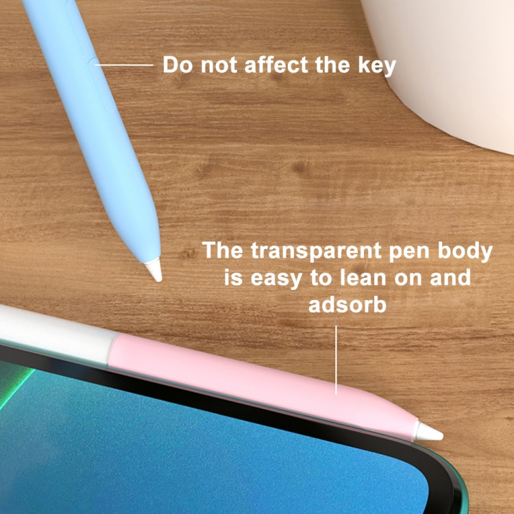 For Xiaomi Stylus Pen 2 Jelly Style Translucent Silicone Protective Pen Case(Pink) - Pencil Accessories by buy2fix | Online Shopping UK | buy2fix