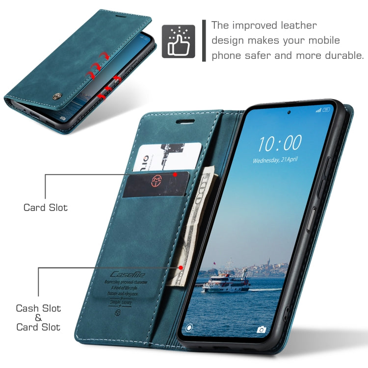 For Xiaomi Redmi 12 4G / 12 5G／Note 12R CaseMe 013 Multifunctional Horizontal Flip Leather Phone Case(Blue) - Xiaomi Cases by CaseMe | Online Shopping UK | buy2fix