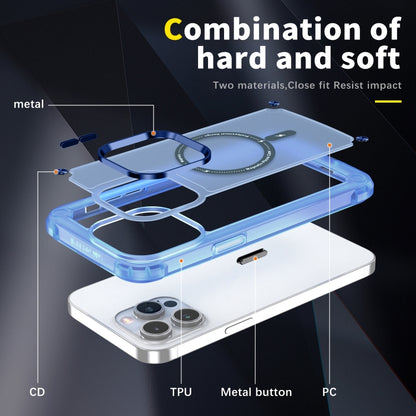 For iPhone 13 Pro Max Skin Feel TPU + PC MagSafe Magnetic Phone Case(Transparent Blue) - iPhone 13 Pro Max Cases by buy2fix | Online Shopping UK | buy2fix