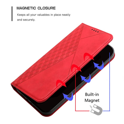 For Xiaomi Redmi K70 / K70 Pro Diamond Splicing Skin Feel Magnetic Leather Phone Case(Red) - K70 Pro Cases by buy2fix | Online Shopping UK | buy2fix