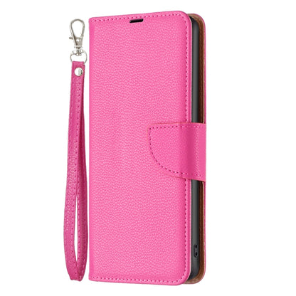 For iPhone 16 Plus Litchi Texture Pure Color Flip Leather Phone Case(Rose Red) - iPhone 16 Plus Cases by buy2fix | Online Shopping UK | buy2fix